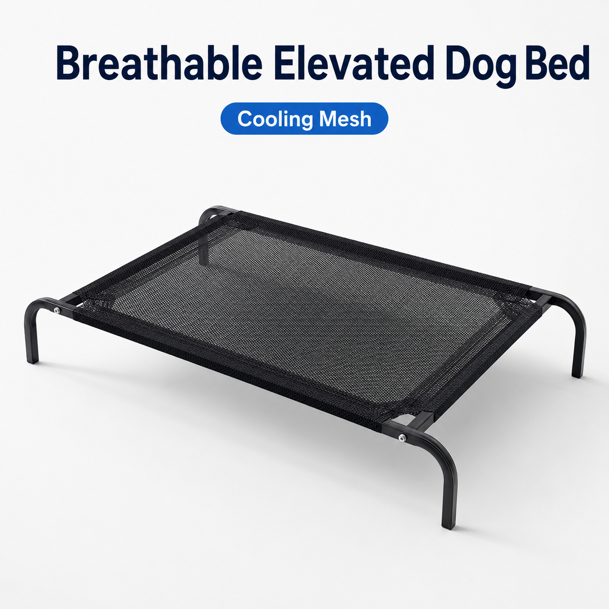 Elevated Mesh Dog Bed with Metal Frame, Small & Medium Dogs, Indoor Outdoor